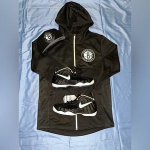 Nike foamposites 7.5 never worn. Nets jacket size M fitted new era size 7 3/8